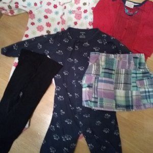 Lot 5- GIRLS 9 mo infant mixed lot sleeper onsie